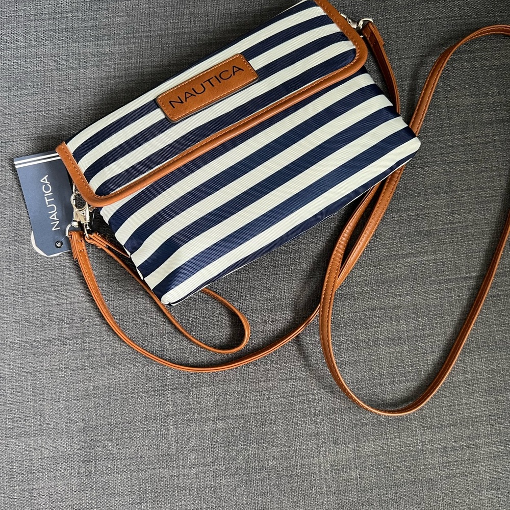 NWT NAUTICA RFID FLAP CLUTCH WRISTLET CROSSBODY BAG